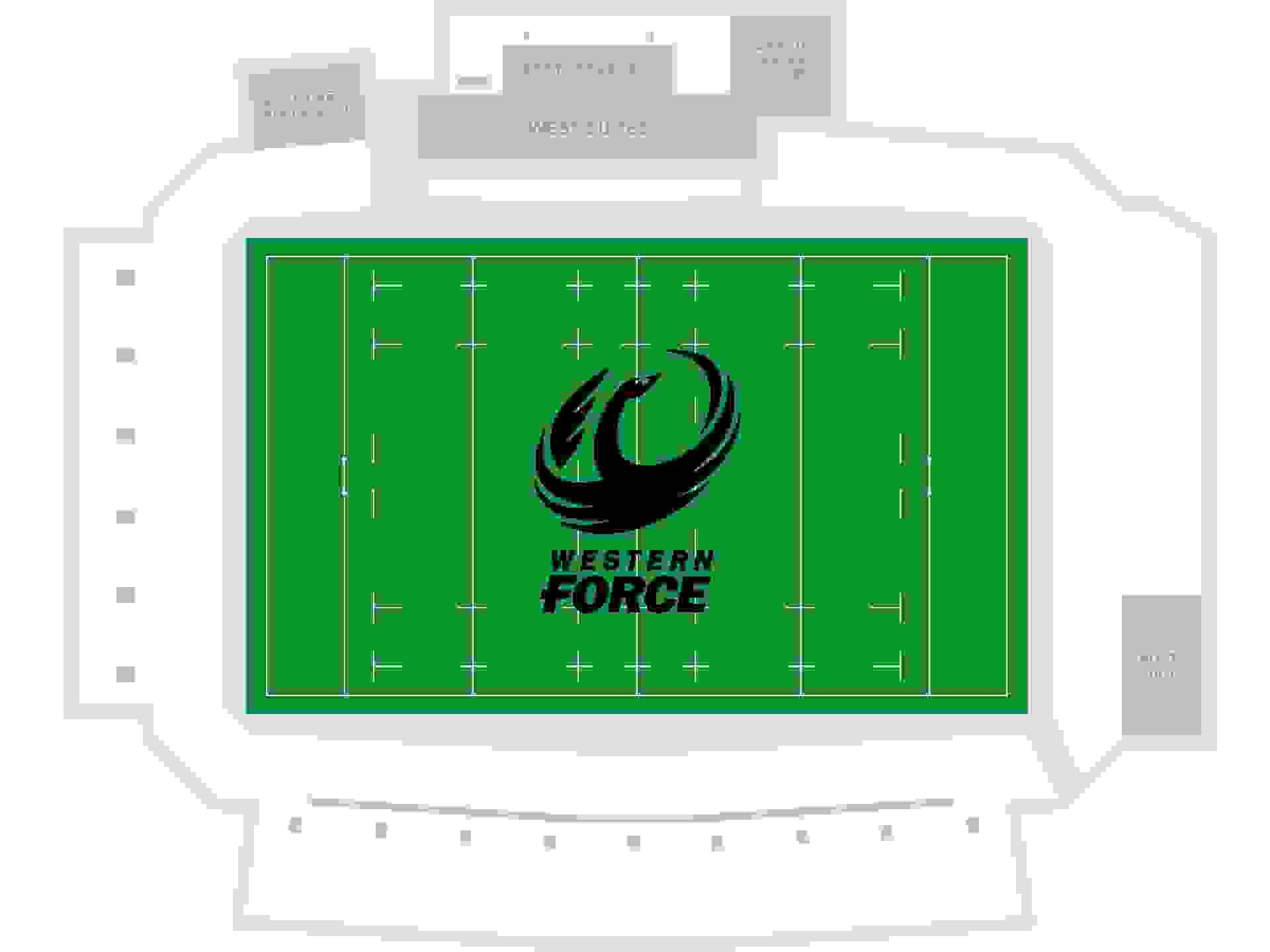 Perth HBF Park Rectangular Stadium seating map - Rugby and concert ...