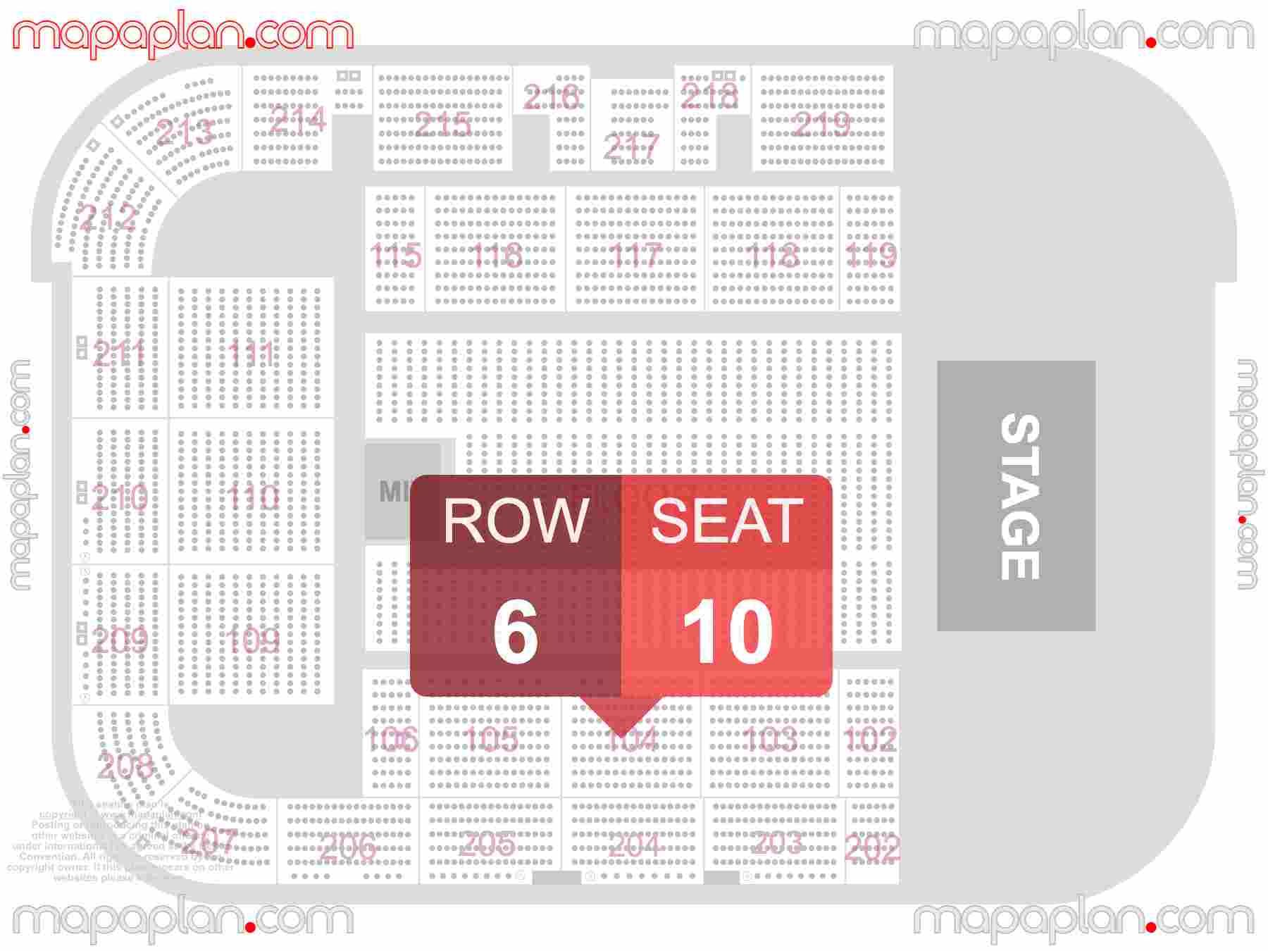 Perth HBF Stadium Superdrome seating map Concert detailed seat numbers and row numbering map with interactive map plan layout
