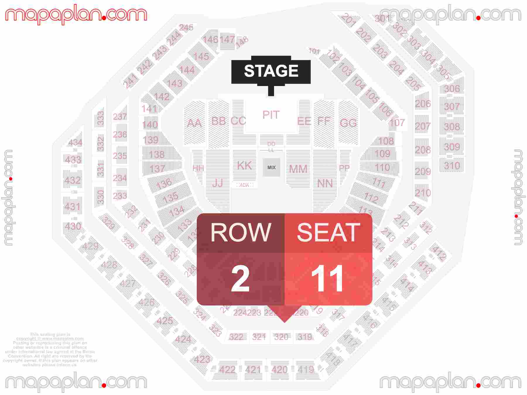 Philadelphia Citizens Bank Park seating chart Concert & Phillies Stadium Baseball detailed seat numbers and row numbering chart with interactive map plan layout