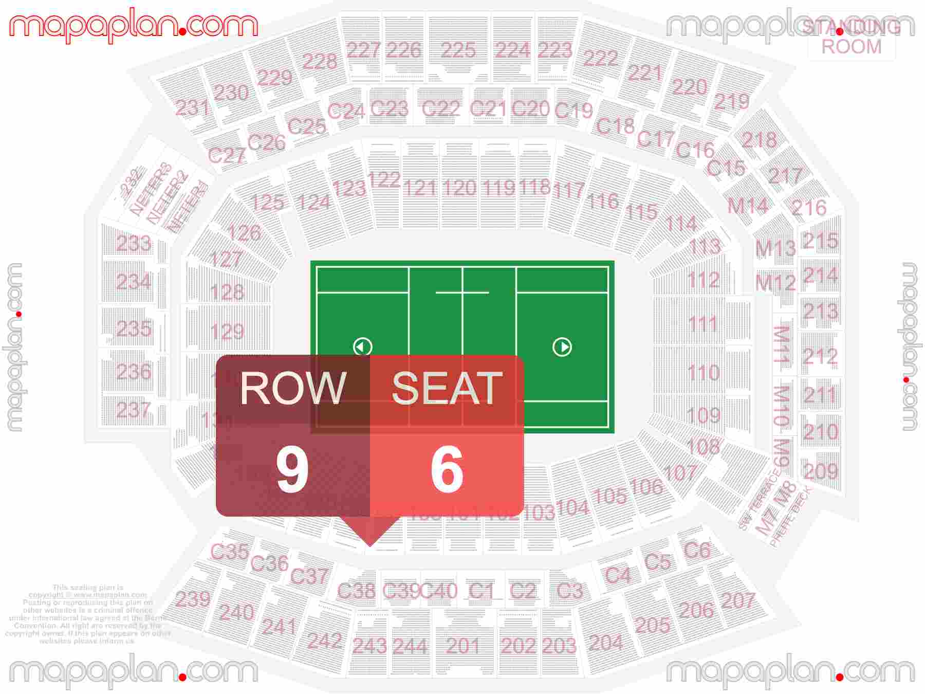 Philadelphia Lincoln Financial Field seating chart Lacrosse find best seats row numbering system plan showing how many seats per row - Individual 'find my seat' virtual locator
