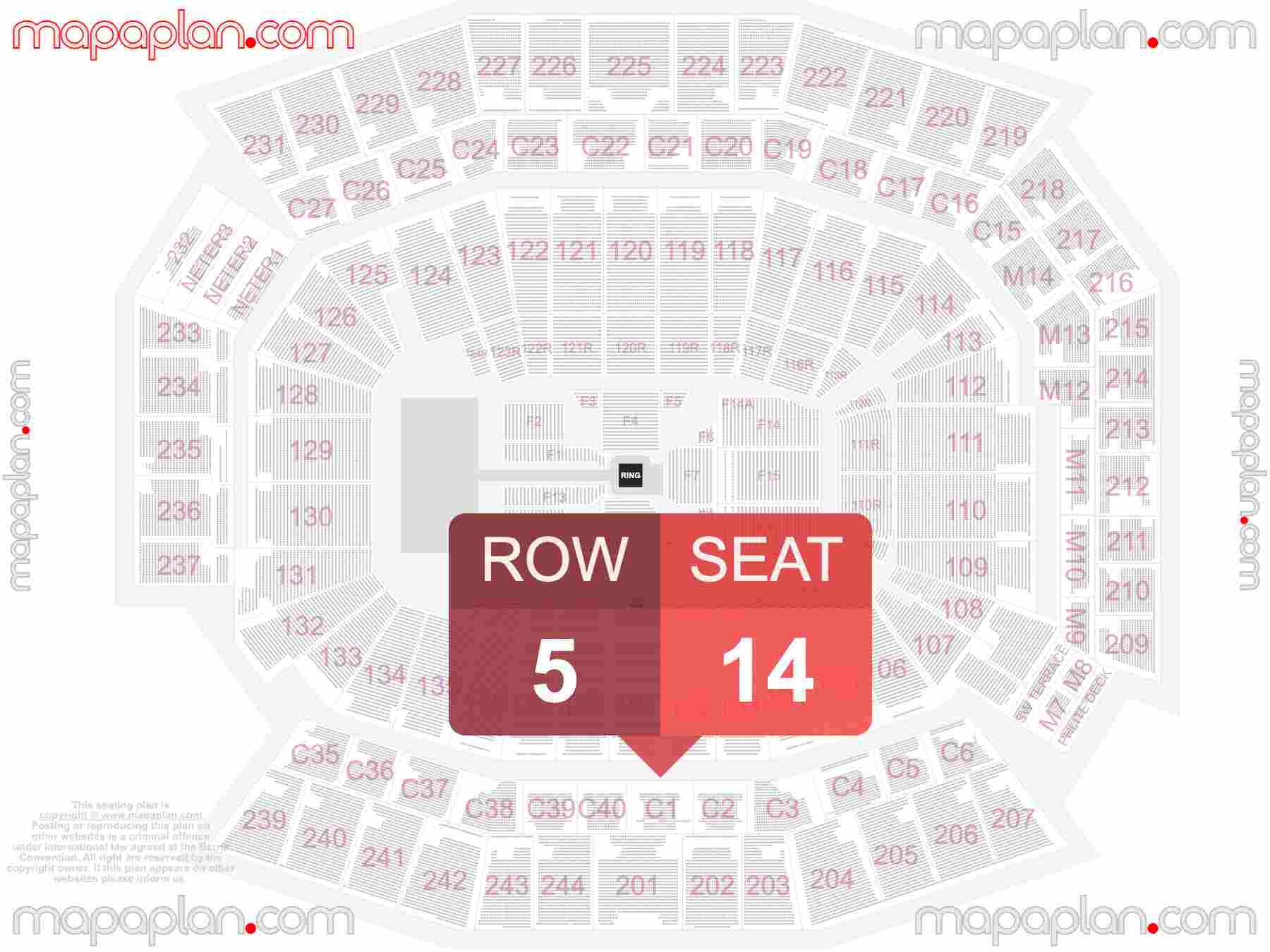 Philadelphia Lincoln Financial Field seating chart WWE wrestling, boxing seating plan - Interactive map to find best seat and row numbers