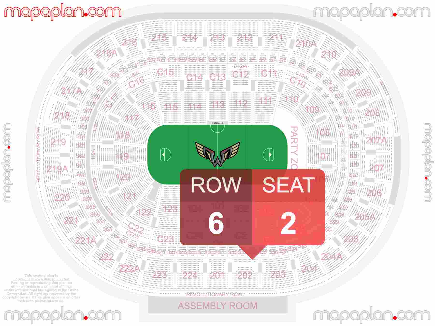 Philadelphia Wells Fargo Center seating chart Philadelphia Wings NLL lacrosse detailed seating chart - 3d virtual seat numbers and row layout