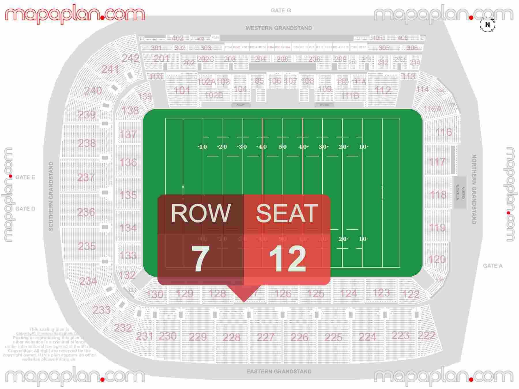 Queensland Country Bank Stadium seating map Rugby, football, soccer inside capacity view arrangement plan - Interactive virtual 3d best seats & rows detailed stadium image configuration layout