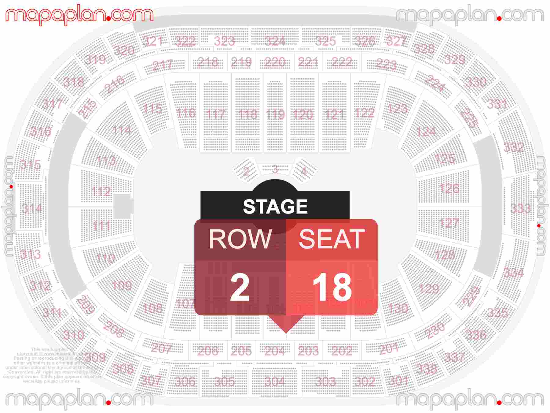 Raleigh PNC Arena seating chart Cirque du Soleil circus precise seat finder - Explore seating chart with exact section, seat and row numbers