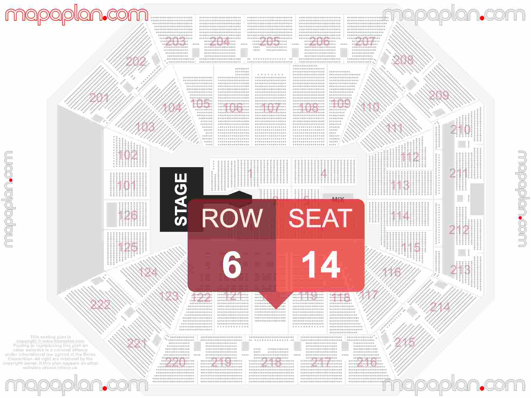 Sacramento Golden 1 Center seating chart Catwalk extended runway concert B-stage find best seats row numbering system plan showing how many seats per row - Individual 'find my seat' virtual locator