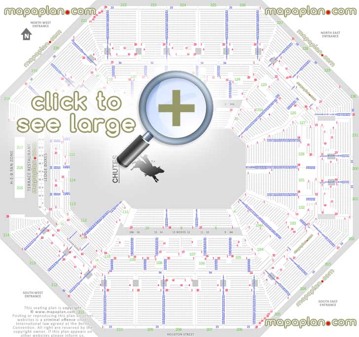 AT&T Center seat & row numbers detailed seating chart, San Antonio