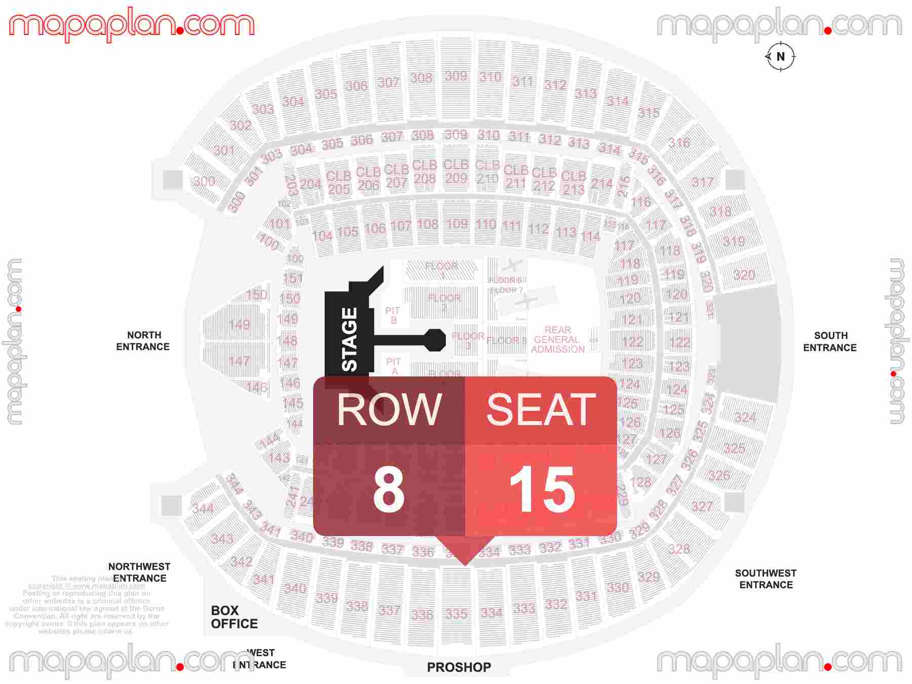 Seattle Lumen Field seating chart Concert detailed seat numbers and row numbering chart with interactive map plan layout