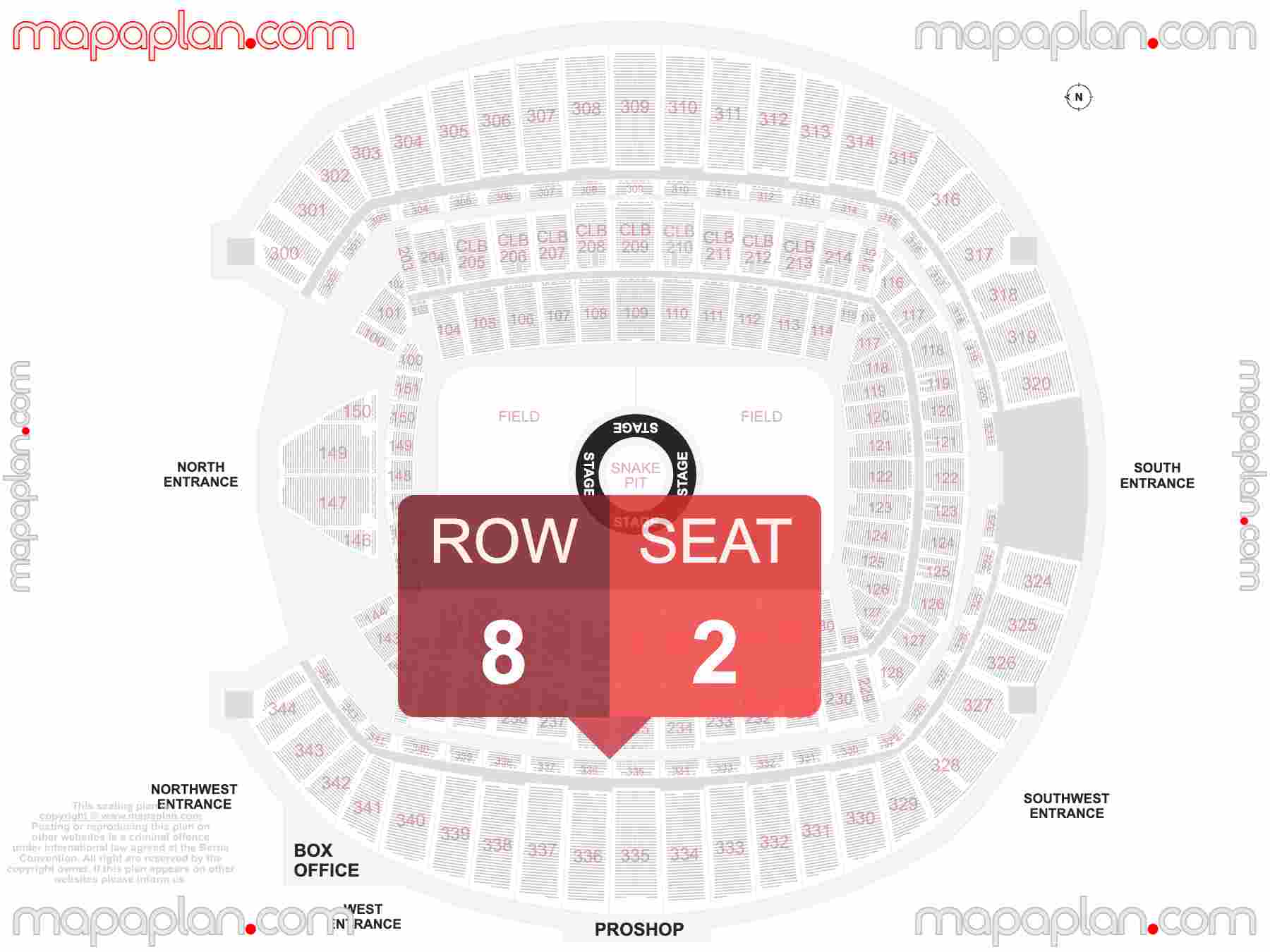 Seattle Lumen Field seating chart Concert 360 in the round stage seating chart with exact section numbers showing best rows and seats selection 3d layout - Best interactive seat finder tool with precise detailed location data