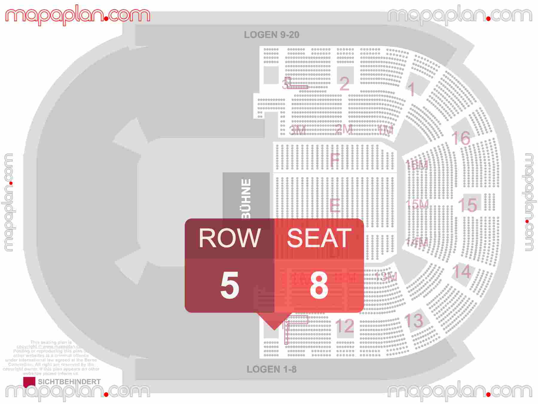 Stuttgart Porsche Arena seating plan Concerts Sitzplan mit Block und Platz nummerierung seating plan with exact section numbers showing best rows and seats selection 3d layout - Best interactive seat finder tool with precise detailed location data