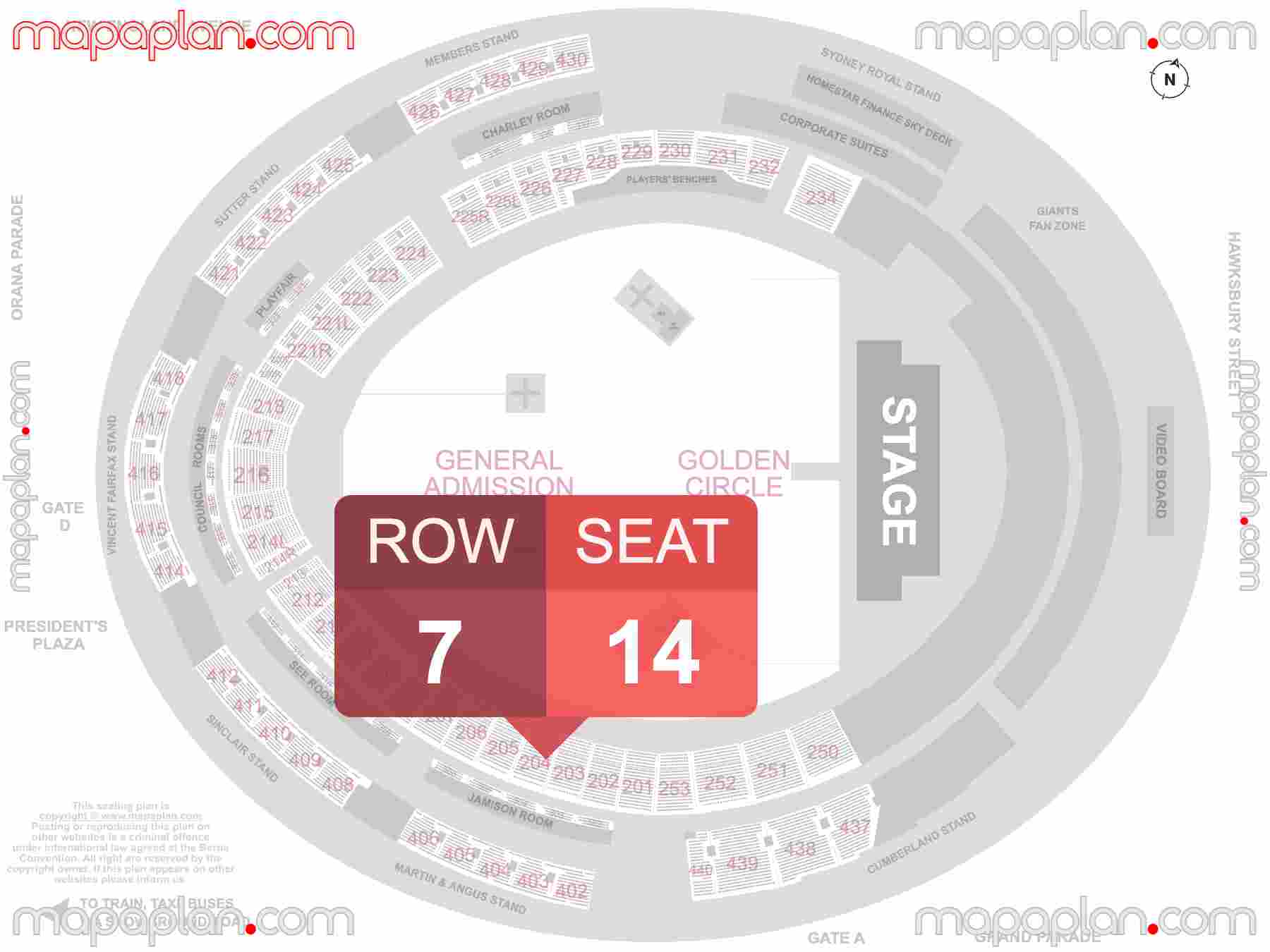 Sydney Showground Engie Stadium seating map Concert with floor general admission standing inside capacity view arrangement plan - Interactive virtual 3d best seats & rows detailed stadium image configuration layout