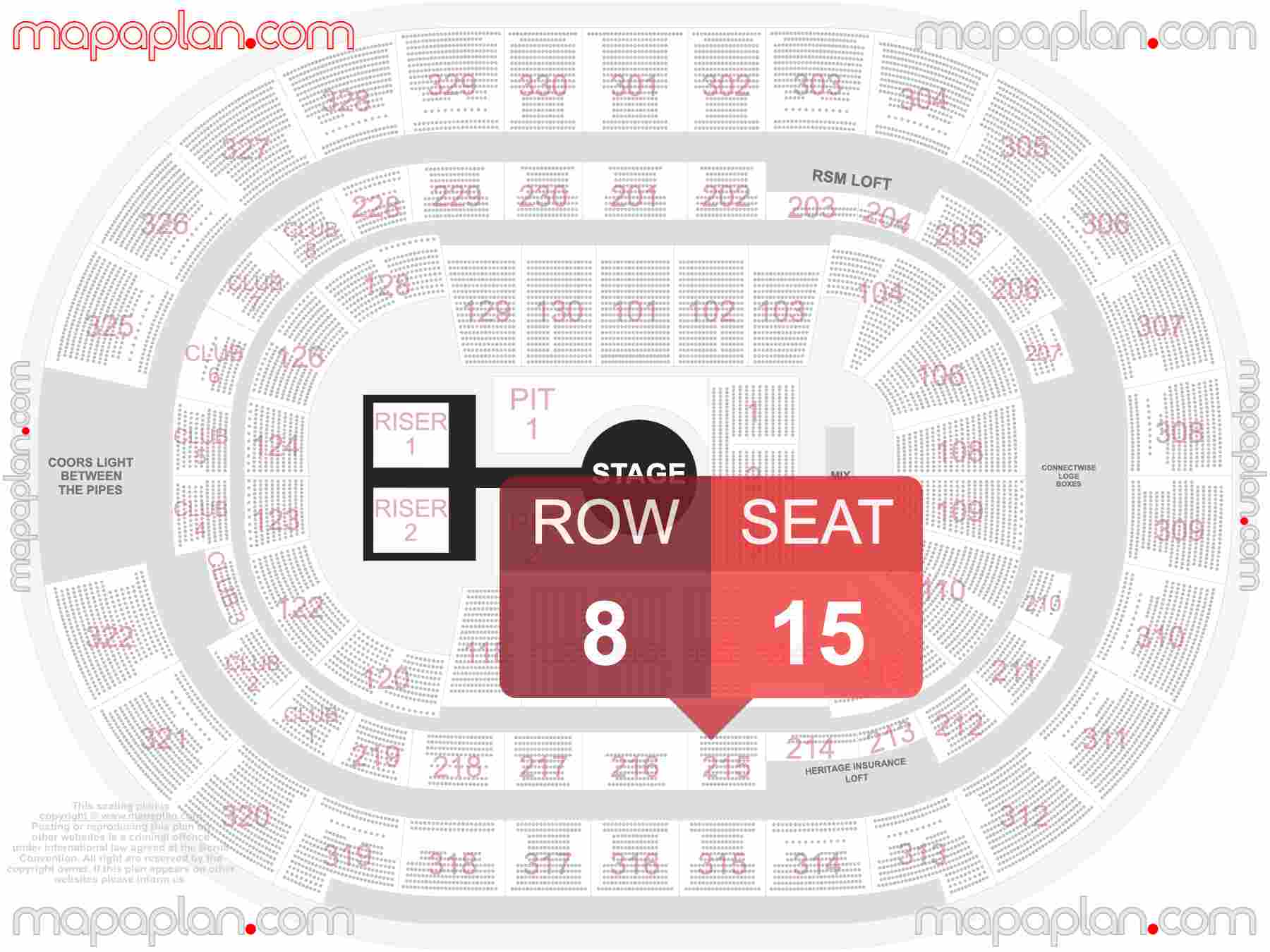Tampa Amalie Arena seating chart Concert with extended catwalk runway B-stage seating chart with exact section numbers showing best rows and seats selection 3d layout - Best interactive seat finder tool with precise detailed location data