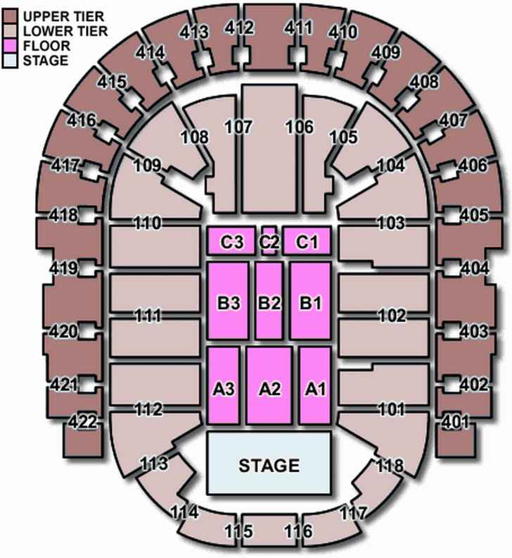 The O2 Arena London seating plan All blocks