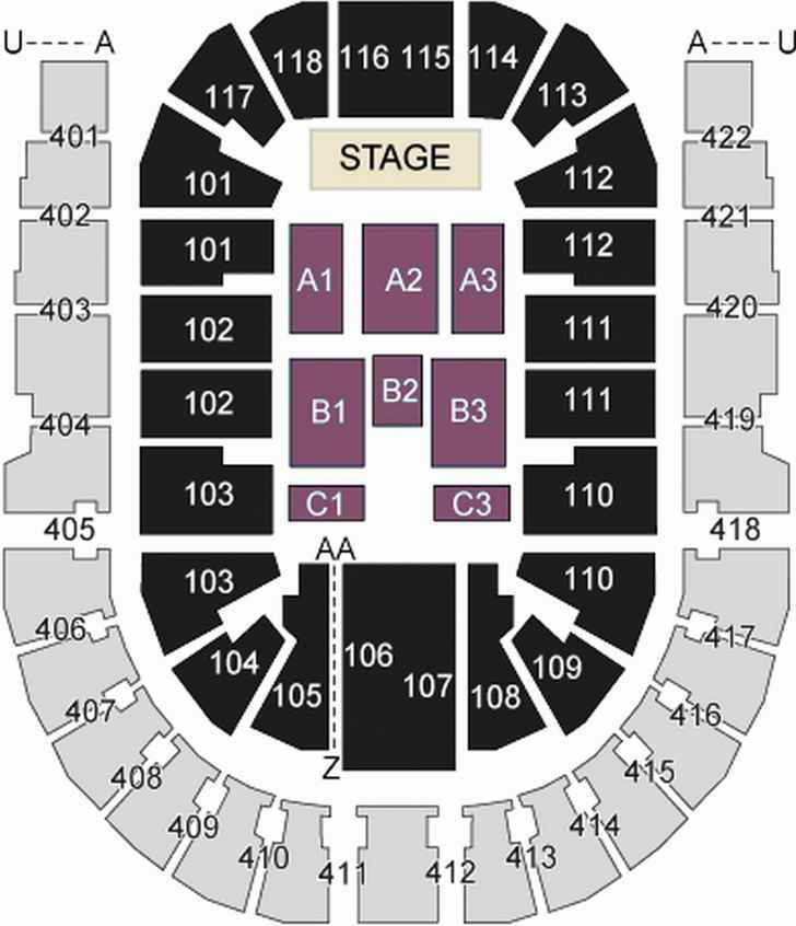 The O2 Arena London seating plan All blocks