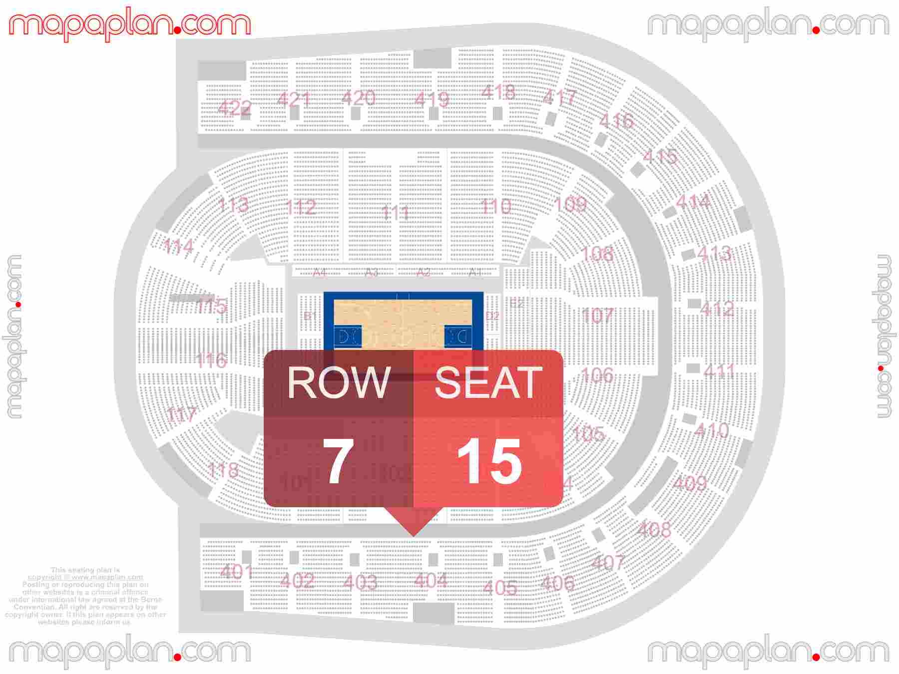 London O2 Arena seating plan Basketball seating chart - Interactive map to find best seat and row numbers