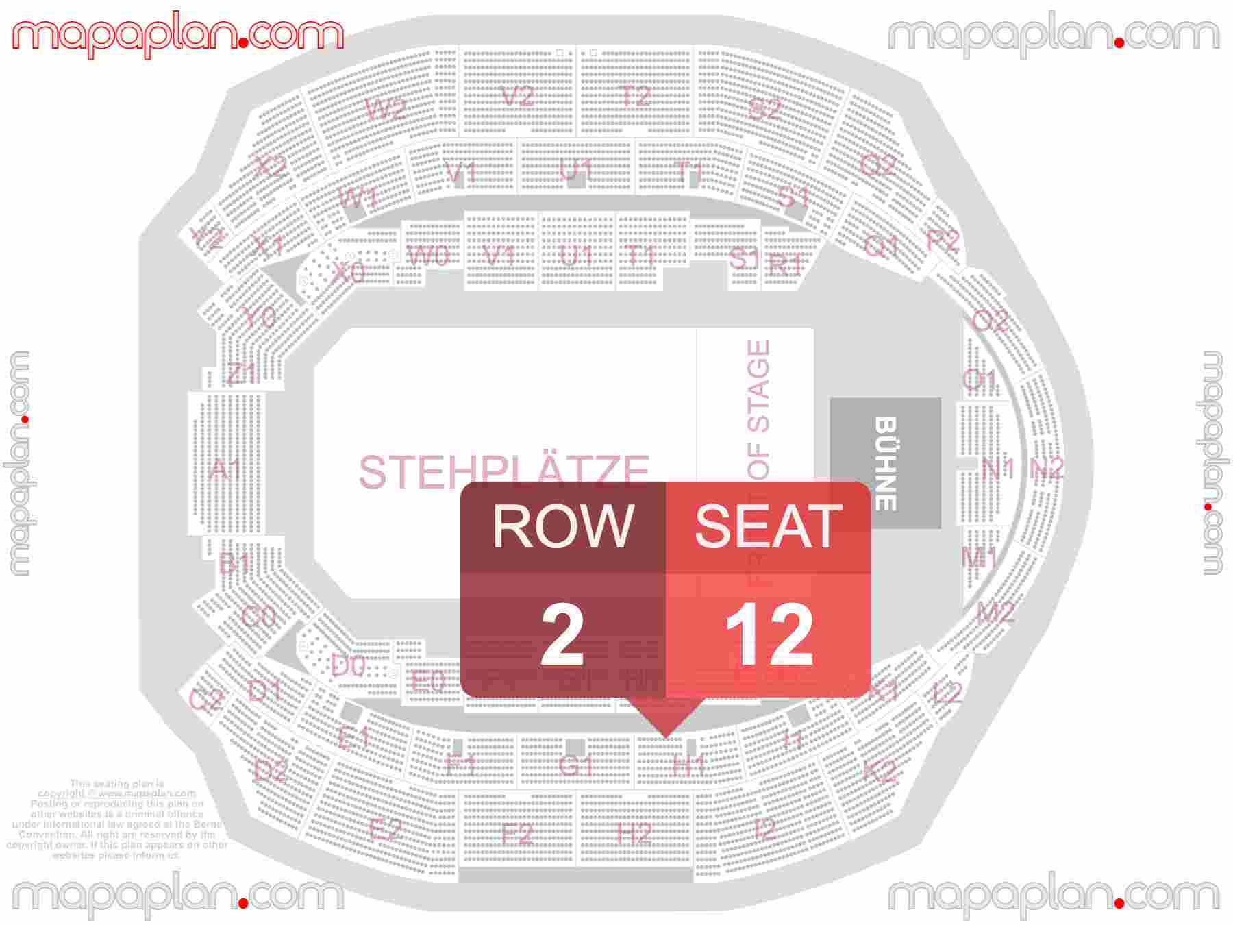 Zürich Oerlikon Hallenstadion seating plan Concert with floor general admission standing room only Beste Sitzplätze und Parkett Stehplätze für Konzert Saalplan Sitzplatznummerierung und Reihen inside capacity view arrangement map - Interactive virtual 3d best seats & rows detailed stadium image configuration layout