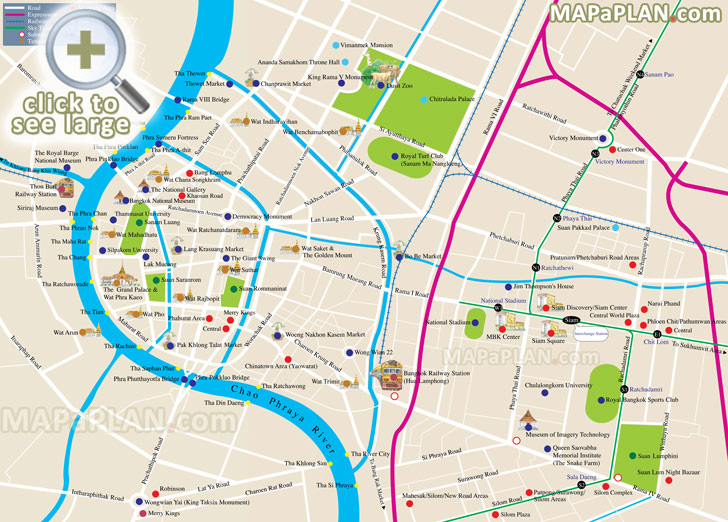 Bangkok Top Tourist Attractions Map 03 Explore Most Famous Locations Best Historical Sights Buildings Landmarks In A Week Guide 