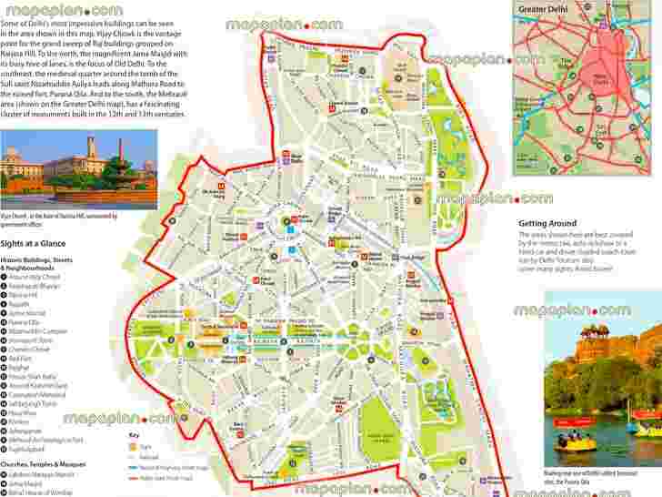 delhi tourism map