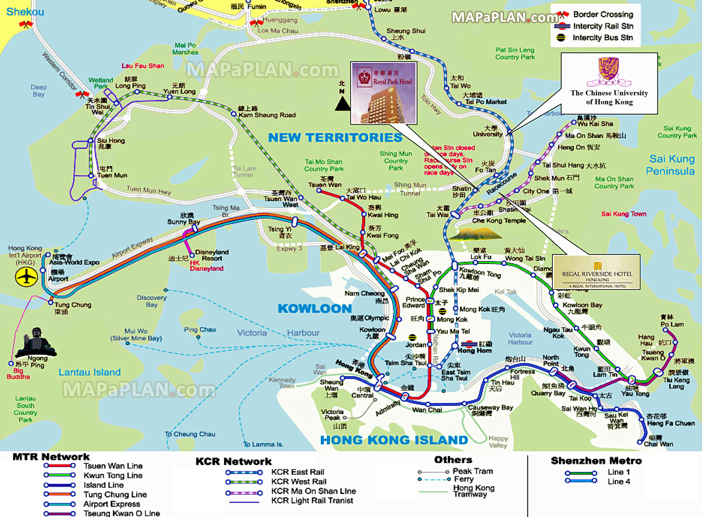 Hong Kong Maps Top Tourist Attractions Free Printable City Street 