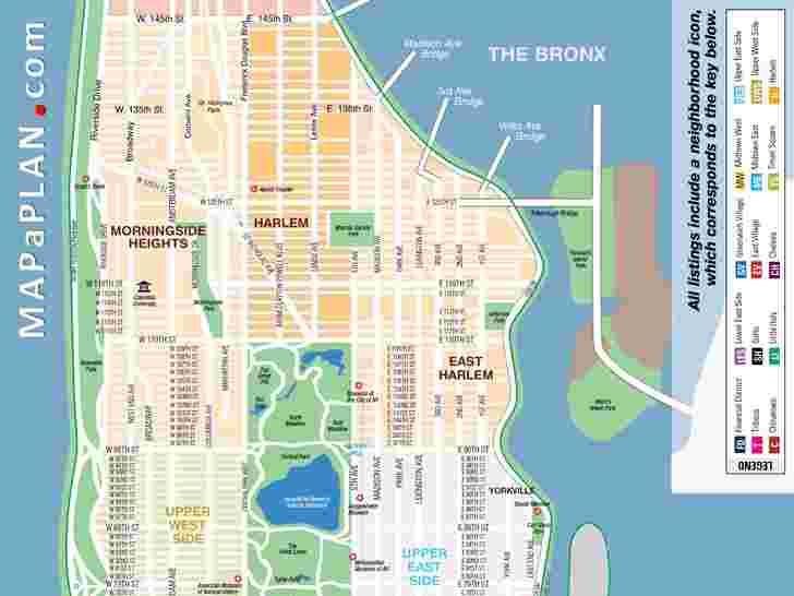 new york city tourist map