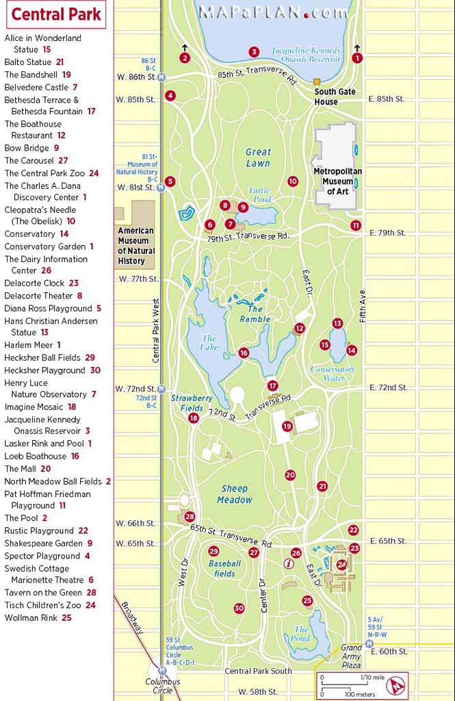 Walking Central Park Nyc Map - minimalistisches Interieur