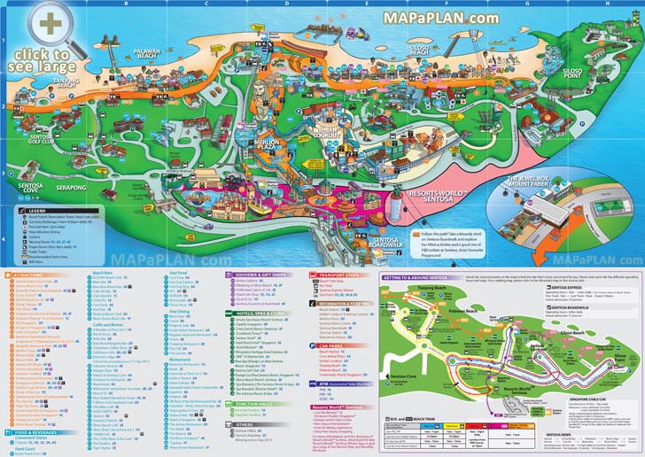 Singapore Top Tourist Attractions Map 08 Sentosa Island Universal Studios Underwater World And Beaches 
