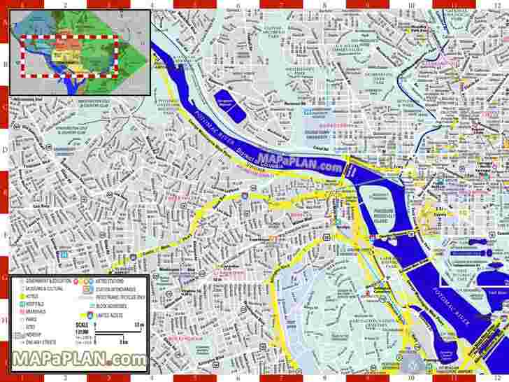 dc tourist map printable